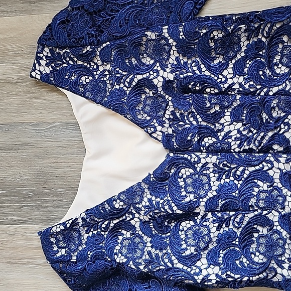 Eliza J Blue Lace Dress - Picture 12 of 15